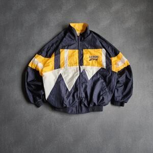 Vintage 90's Akron Zips Abstract Windbreaker Full Zip Jacket Large